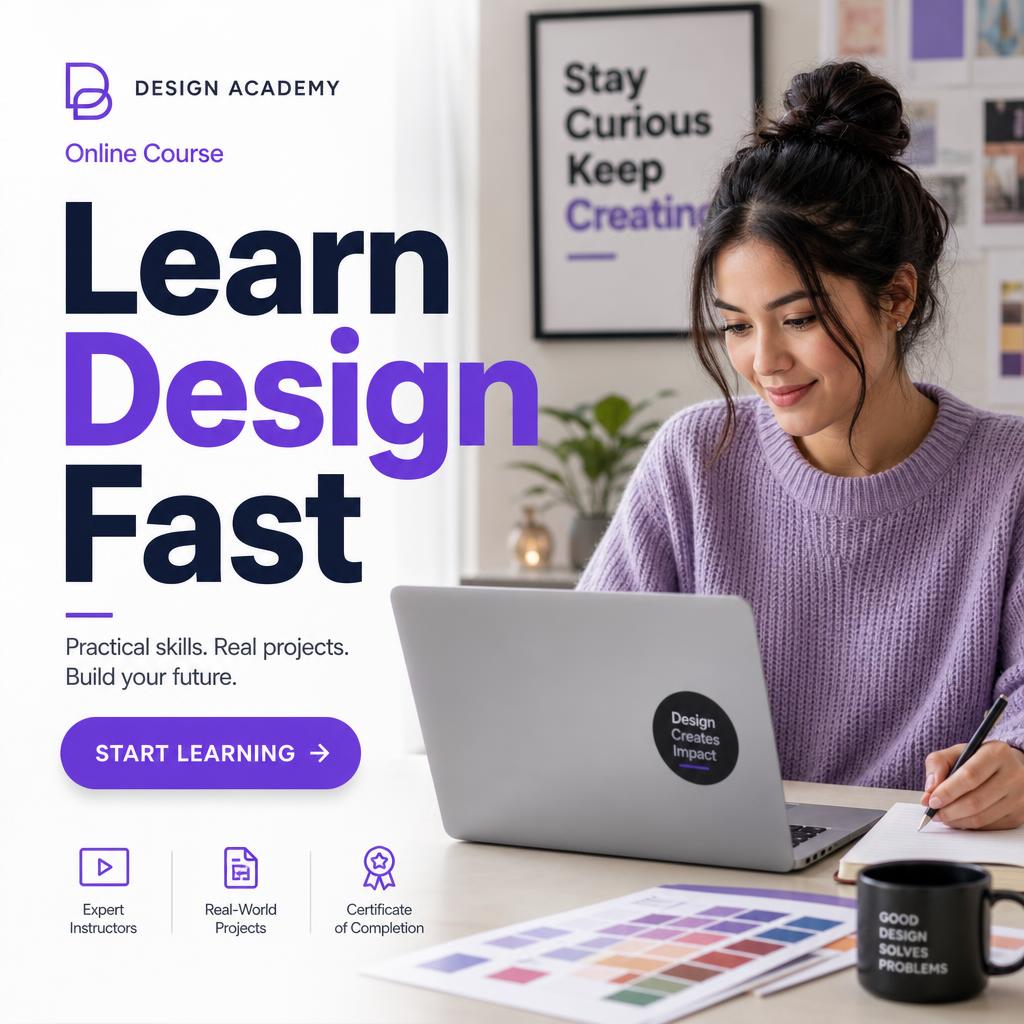 Ad sample: online design course ad